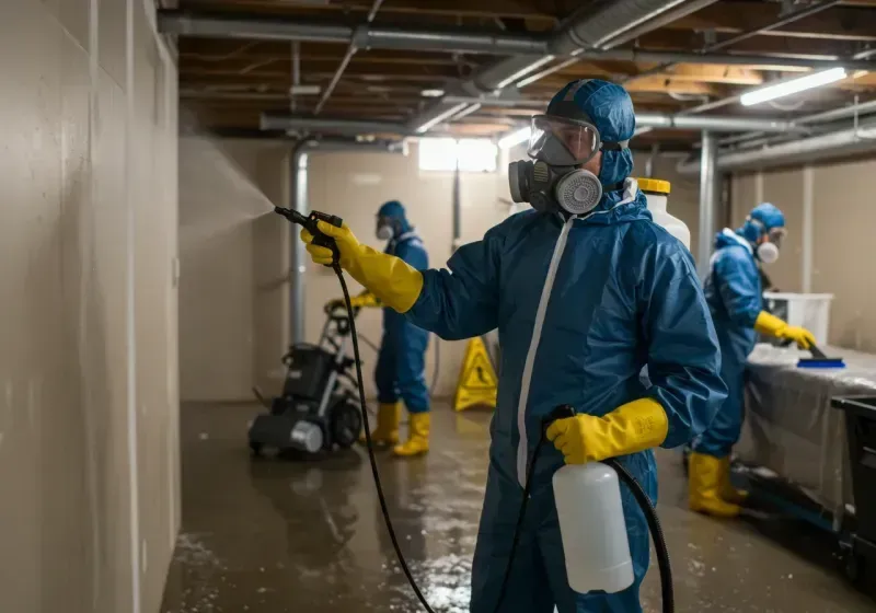 Basement Sanitization and Antimicrobial Treatment process in Lenoir, NC